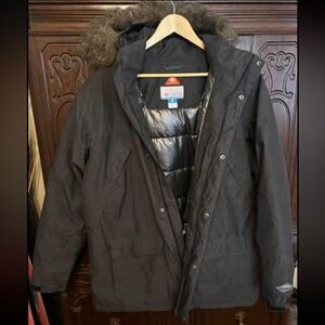 Columbia Men's Black Parka with Fur Trim